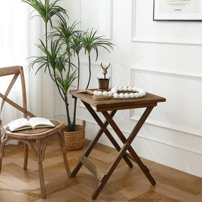 Weiße Holzperlengirlande 127cm – Bauernhaus Deko & Wandbehang