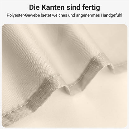 Duschvorhang 120x200cm Beige Wasserdicht Beschwert Saum Textil Stoff Badezimmer