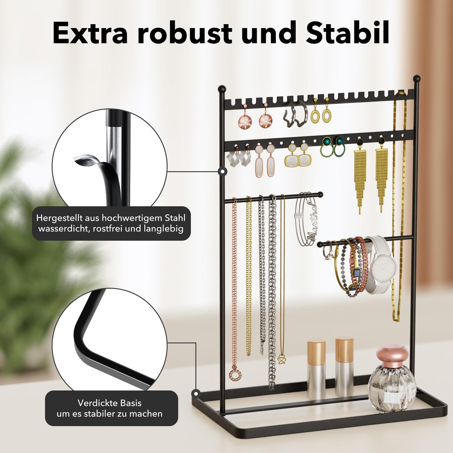 Schmuckständer Schwarz 32cm Hoch für Halskette Armband