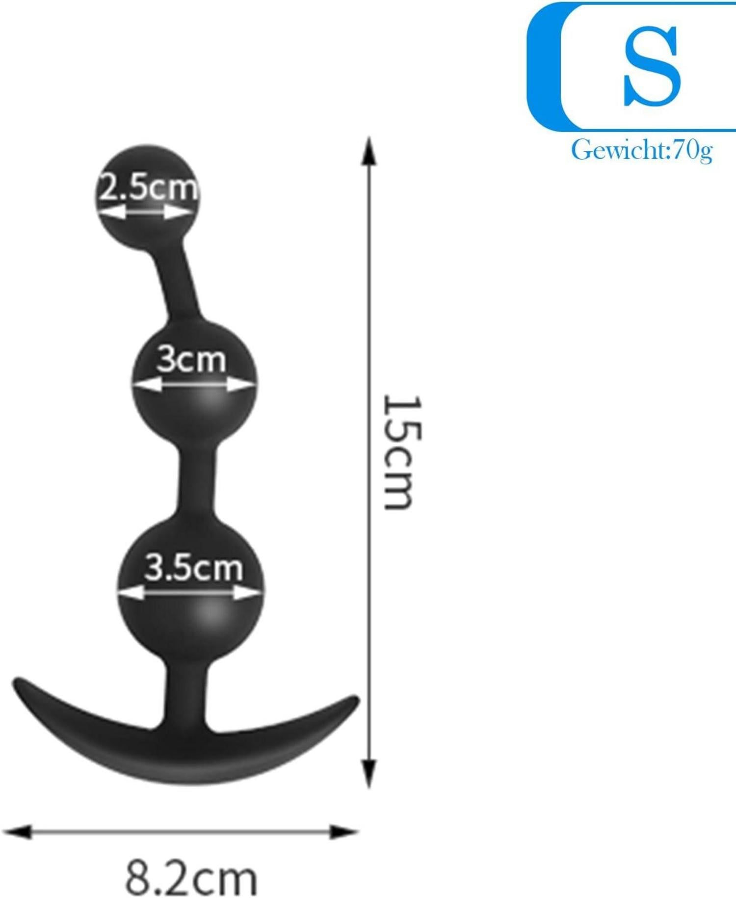 Silikon Analkugeln Buttplug 3 Kugeln Analplug Anal beads Männer Frauen Dildo