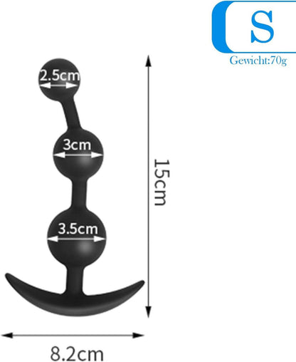 Silikon Analkugeln Buttplug 3 Kugeln Analplug Anal beads Männer Frauen Dildo