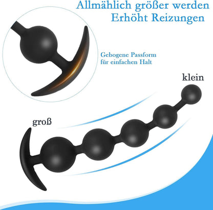 Silikon Analkugeln Buttplug Analplug Analkette Anal beads 5 Kugeln