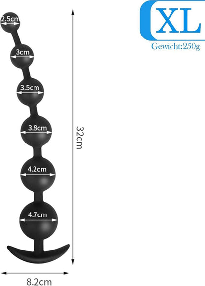Silikon Analkugeln Buttplug Anal beads Analplug Analkette Extra Lang Dildo