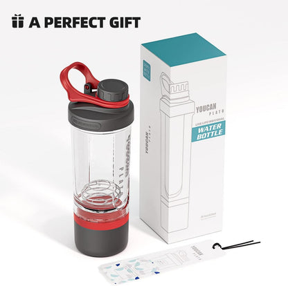 YOUCAN PLATO Protein Shaker Eiweiß Shaker Tritan 620ML Spülmaschinenfest Rot