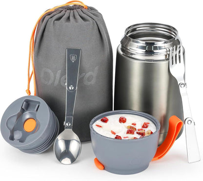 Thermobehälter 630ml Edelstahl Isolierbehälter Löffel Gabel