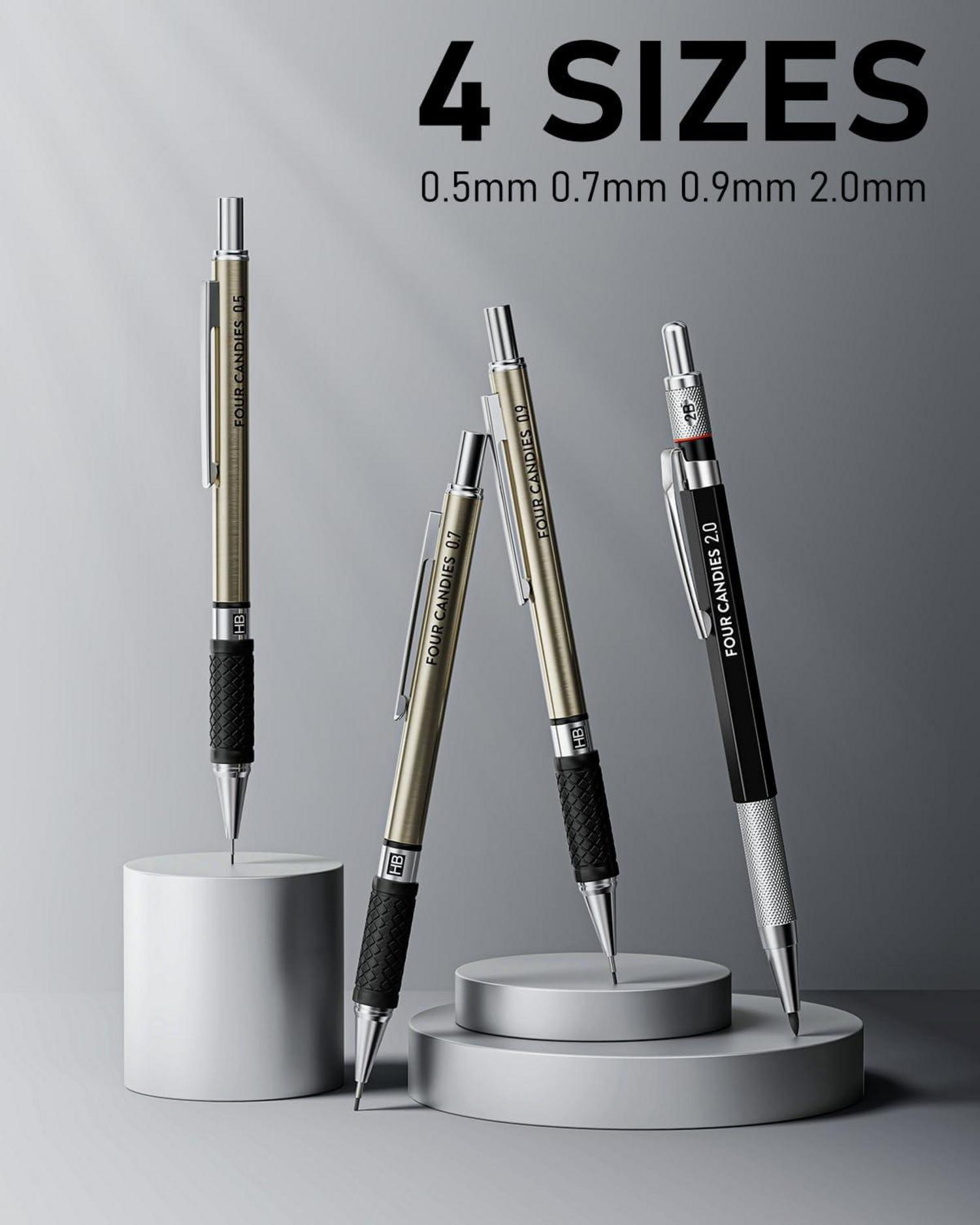 25-teiliges Kunst Druckbleistift-Set mit Etui, Metall-Druckbleistifte
