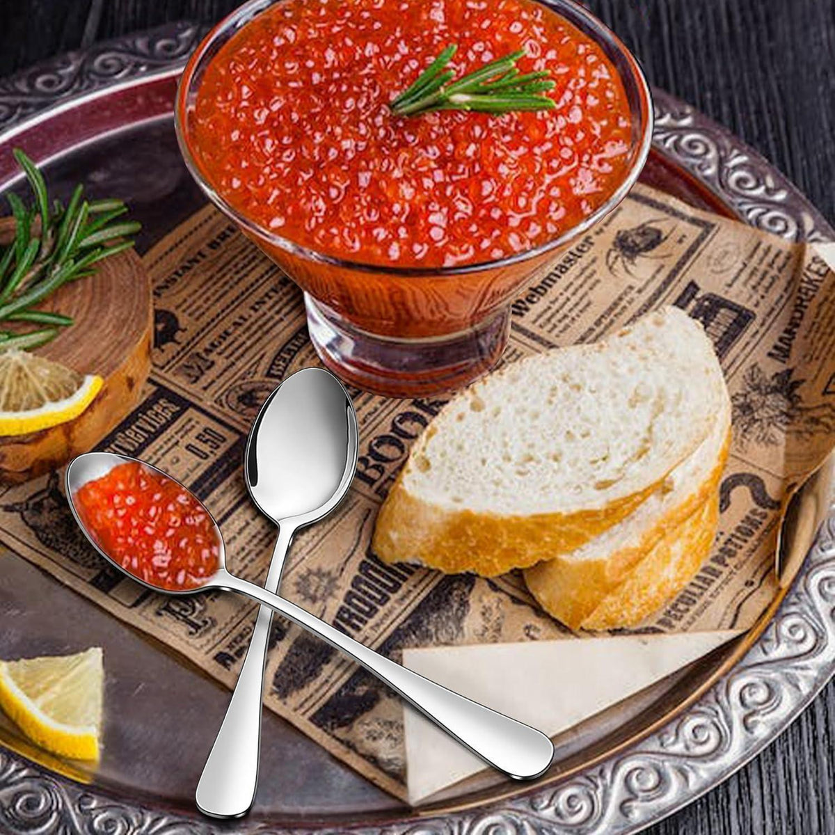 12 Edelstahl Kaffeelöffel – 14cm Dessertlöffel Set