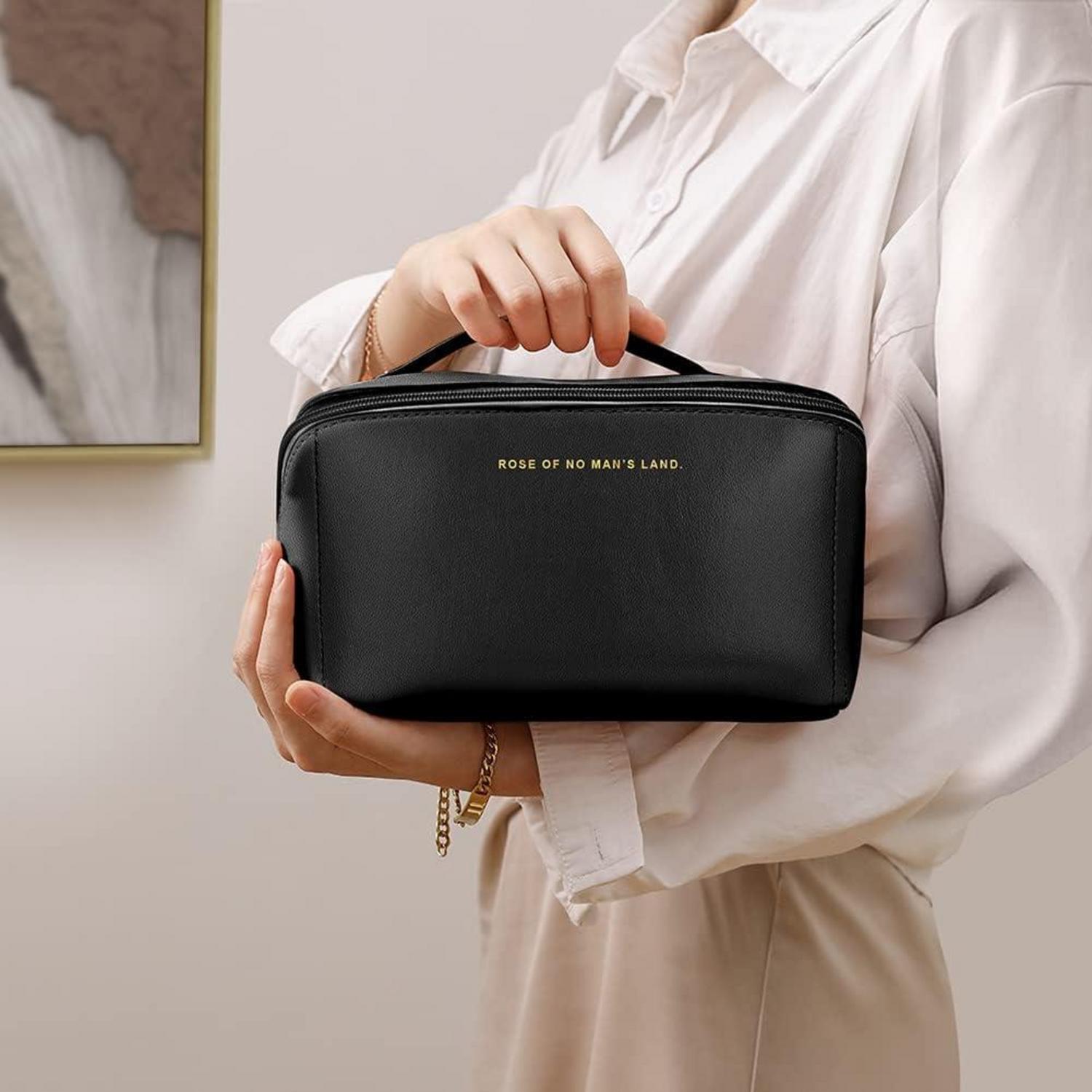 Reise Kosmetiktasche PU Leder Große Kapazität Wasserfest Organizer