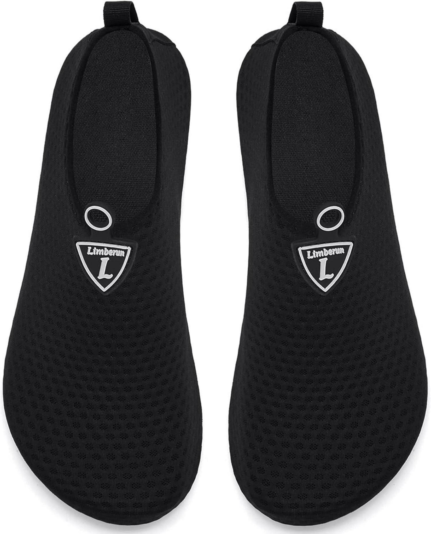 Limberun Damen Wasserschuhe Badeschuhe Strandschuhe Schwarz EU 34/35