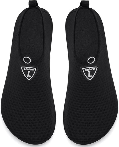 Limberun Damen Wasserschuhe Badeschuhe Strandschuhe Schwarz EU 34/35