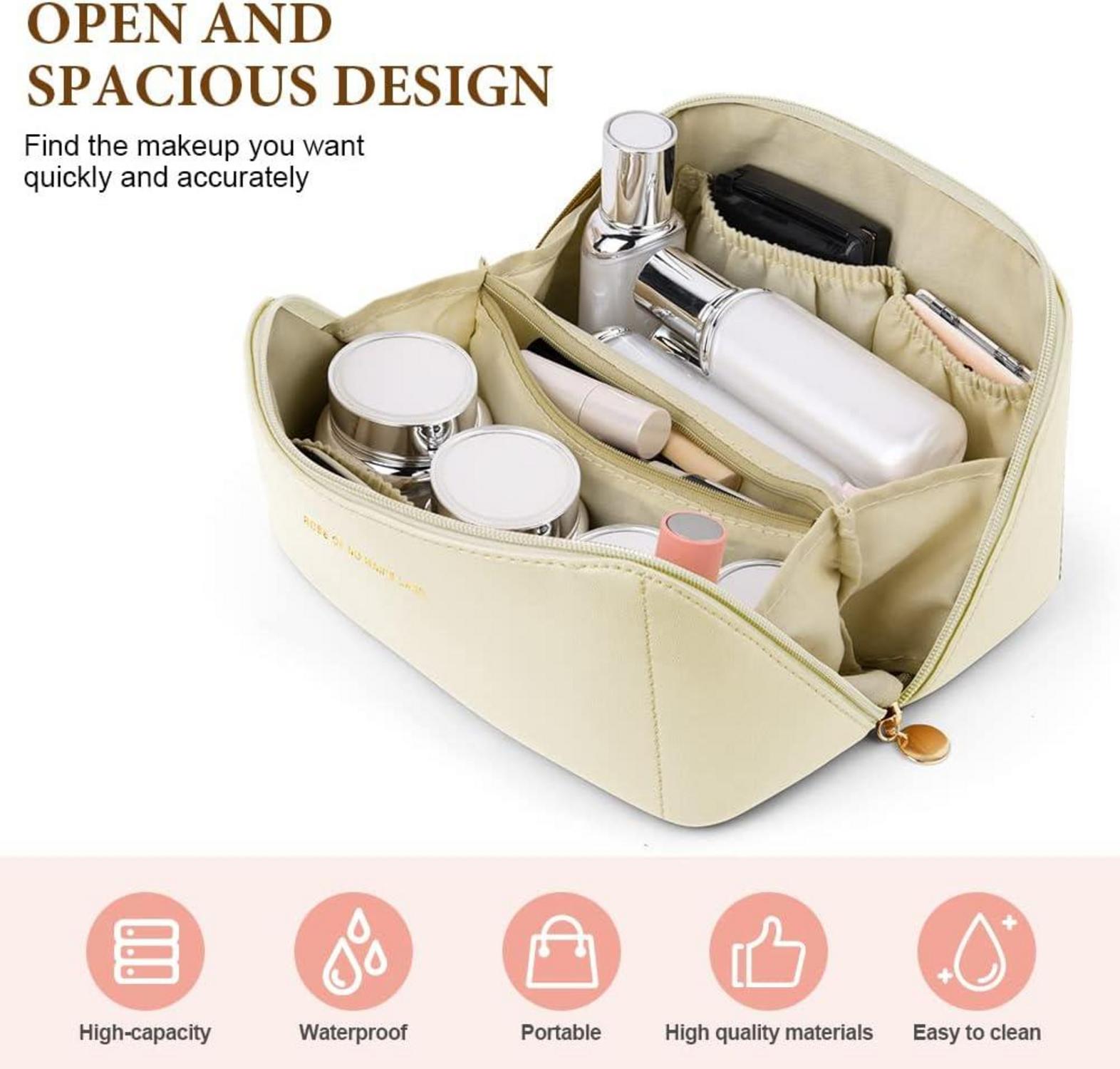 Reise Kosmetiktasche PU Leder Tragbare Make-up Tasche Wasserdicht