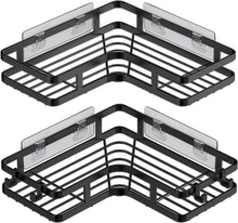 Duschablage Schwarz Eckregal 2er-Pack Shower Organizer