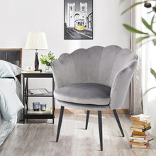 Samtstuhl Blumenform mit Metallbeinen für Wohnzimmer Schlafzimmer