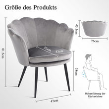 WOLMICS Samtstuhl Blumenform Metallbeinen Wohnzimmer