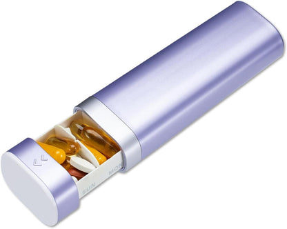 Tablettenbox 7 Tage Pillendose BPA-frei Reise Medikamentenbox Lila