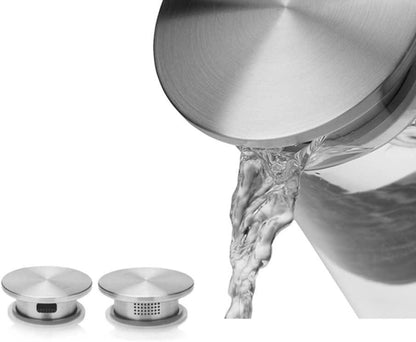 HwaGui Glaskaraffe Borosilikatglas mit Edelstahl Deckel 1500ml