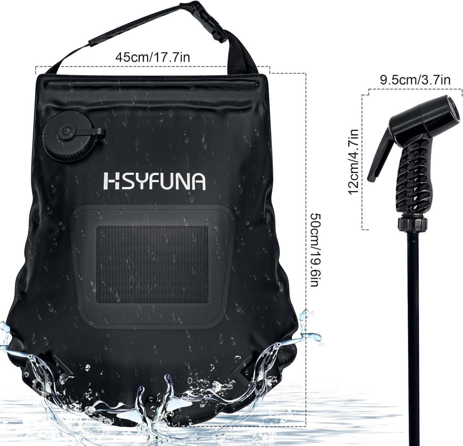 Campingdusche 5 Gallonen Solardusche Temperaturanzeige 45°C Handheld-Modus