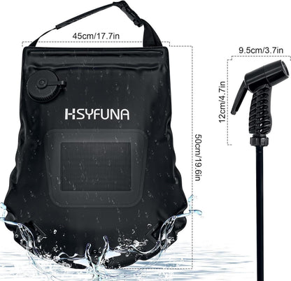 Campingdusche 5 Gallonen Solardusche Temperaturanzeige 45°C Handheld-Modus