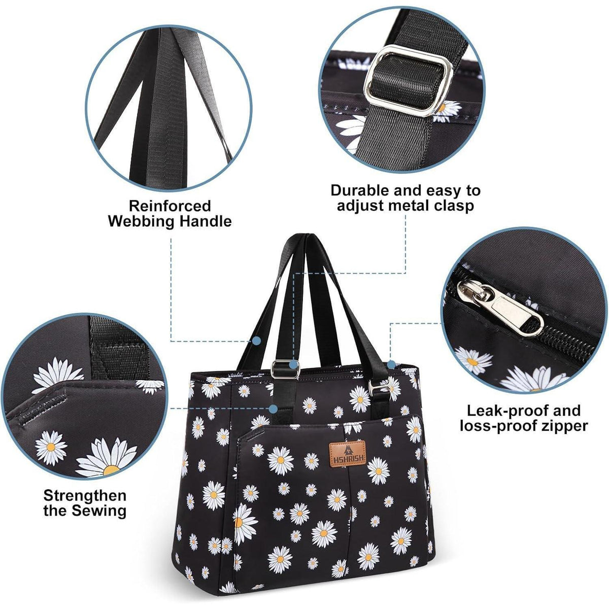 Lunchtasche Damen 12L, Kühltragetasche Wasserdicht & Auslaufsicher
