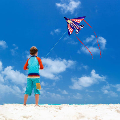 Kinder Drachen Flying Hoofer Regenbogen 2er Pack, leicht zu fliegen, Drachengriff & 300ft Schnur