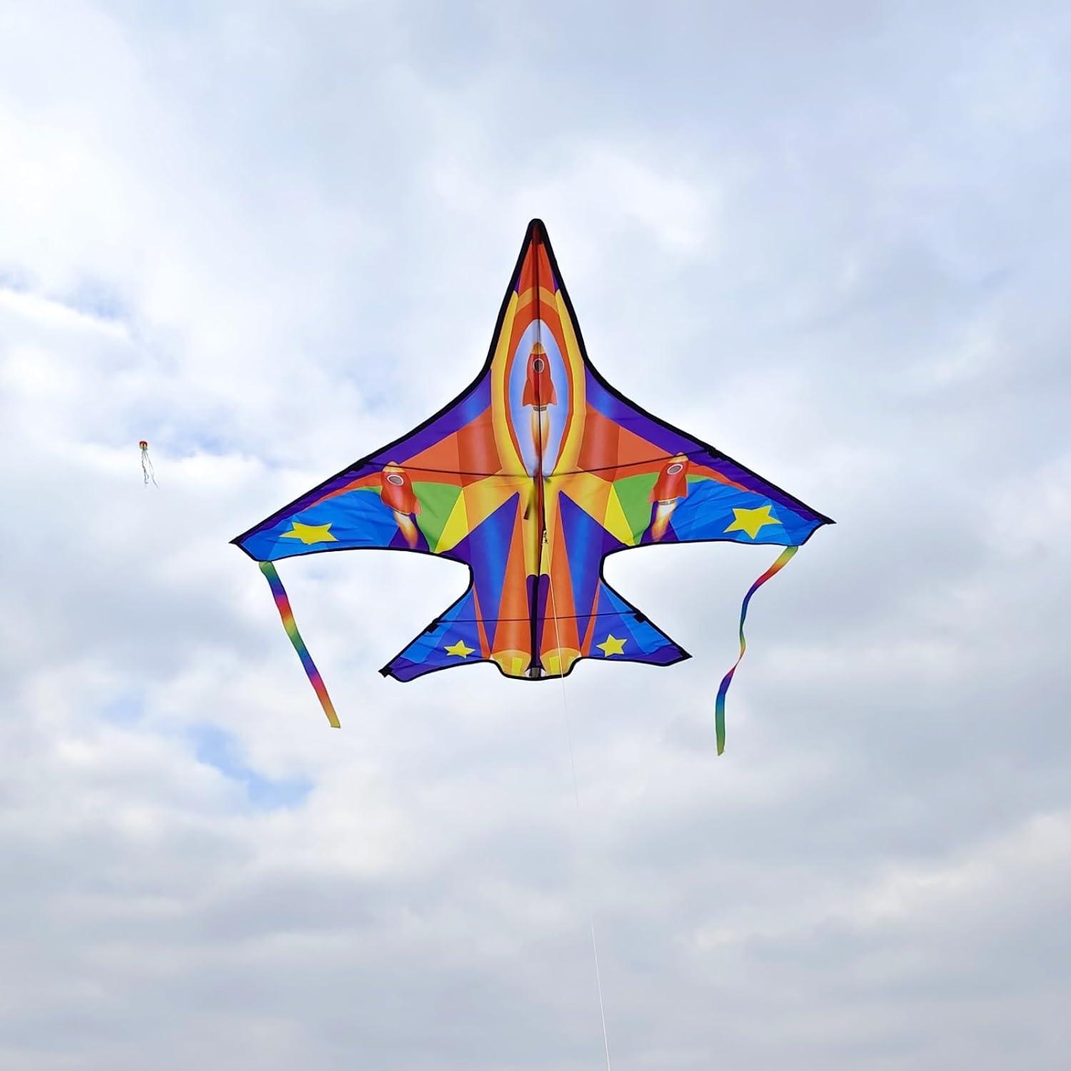 Regenbogen Fighter Drachen 2er Pack für Kinder und Erwachsene - leicht zu