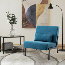 Moderner Lounge Sessel Dunkelblau – Bequemer Relax Sessel mit Kissen