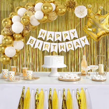 Geburtstagsdeko Weiß Gold Party Deko Luftballons Happy
