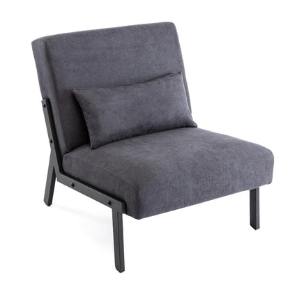 Moderner Lounge Sessel Dunkelgrau – Bequemer Relax Sessel mit Kissen