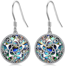 Pentagramm Ohrringe Sterling Silber Abalone Muschel Hypoallergen