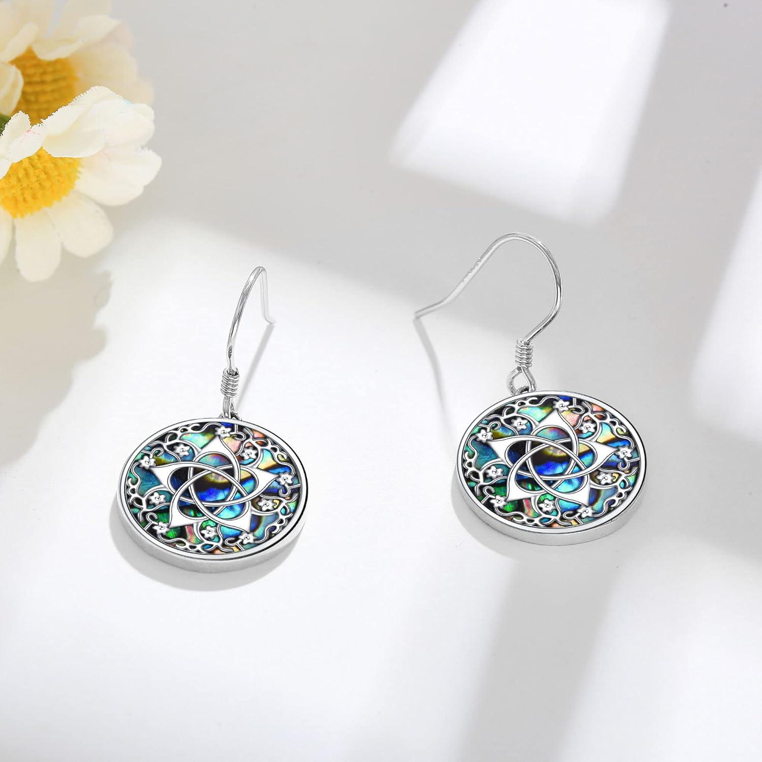 Pentagramm Ohrringe Sterling Silber Wiccan Schmuck Geschenke