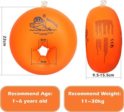 JSRHEEM Schwimmflügel für Kinder mit Schaumkern 1-6 Jahre | 11-30kg