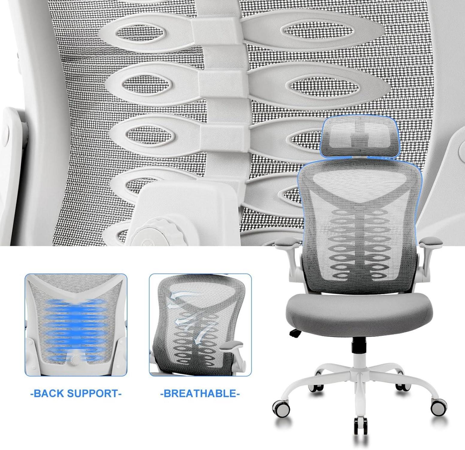 Ergonomischer Bürostuhl mit verstellbarer Lendenwirbelstütze