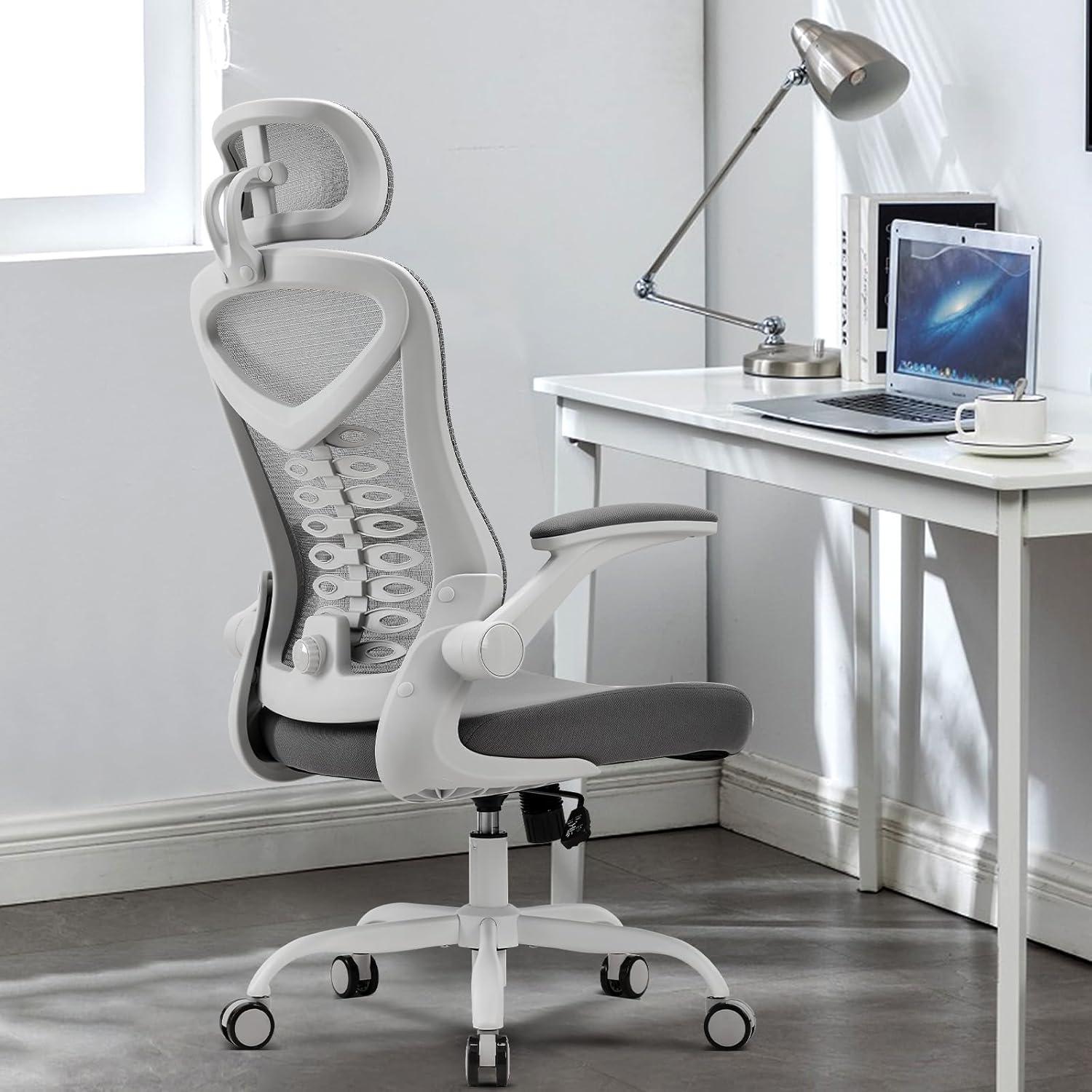 Ergonomischer Bürostuhl mit verstellbarer Lendenwirbelstütze & verdicktem Kissen