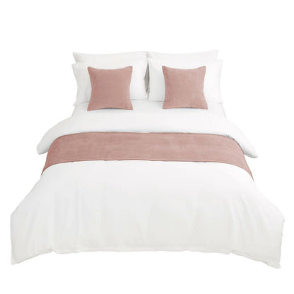 Bettläufer Chenille Koralle Rosa 260x50cm Modern