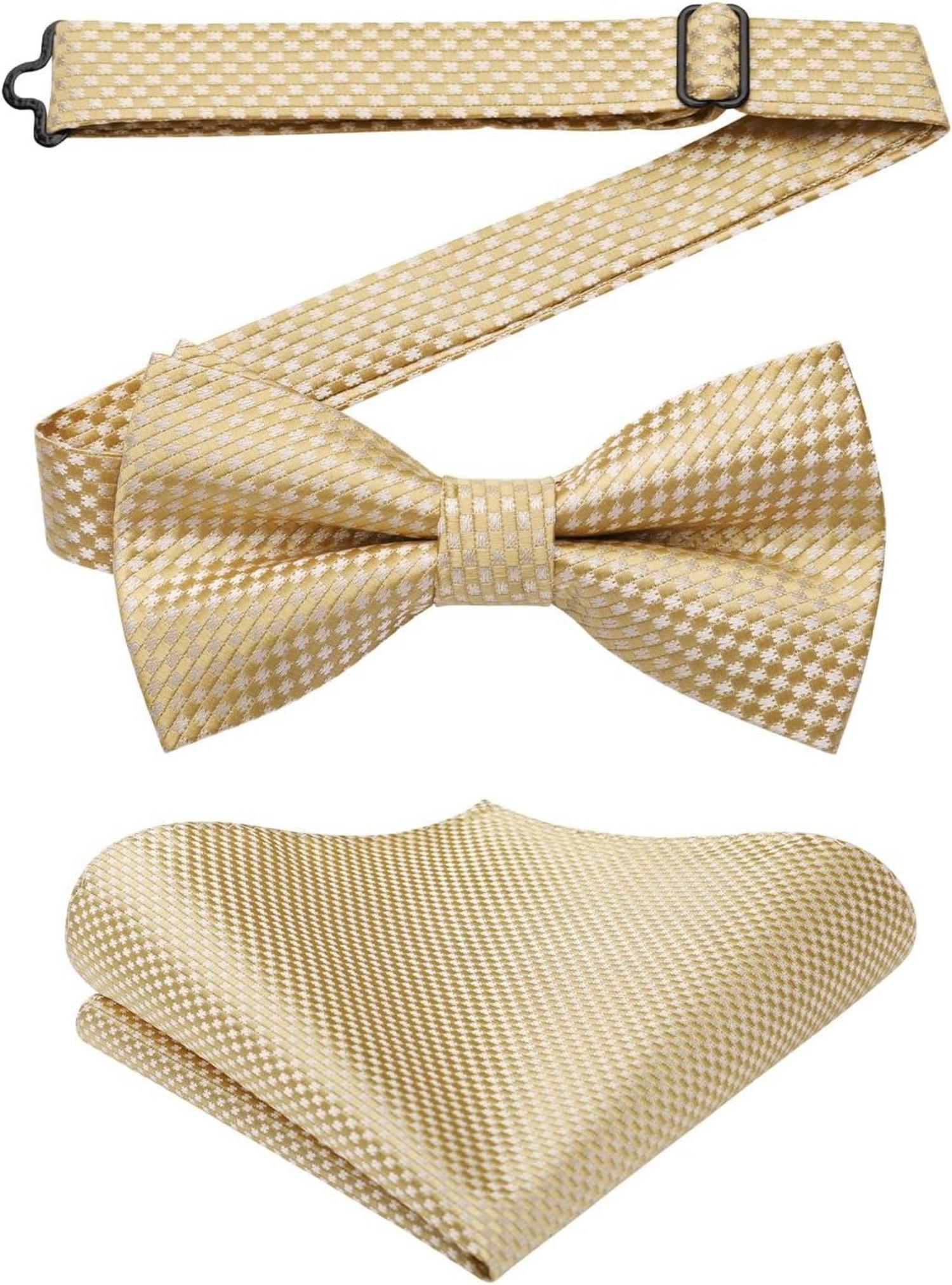 Fliege Hochzeit Herren Vorgebunden Champagner Set
