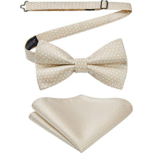 Enlision Herren Fliege Einstecktuch Set Hochzeit Vorgebunden