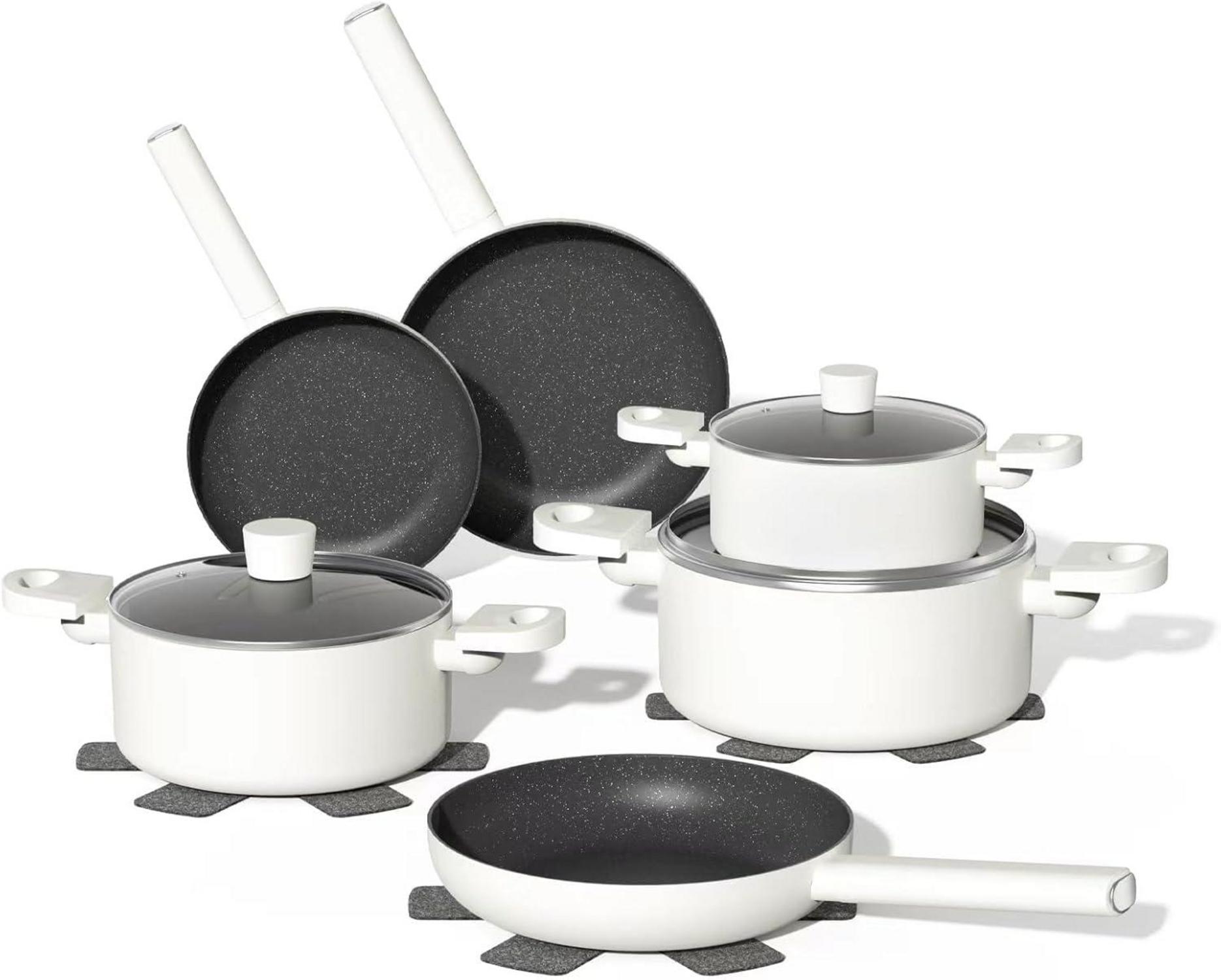 Topfset 14-teilig mit induktion Pfannenset 18/20/24cm antihaft