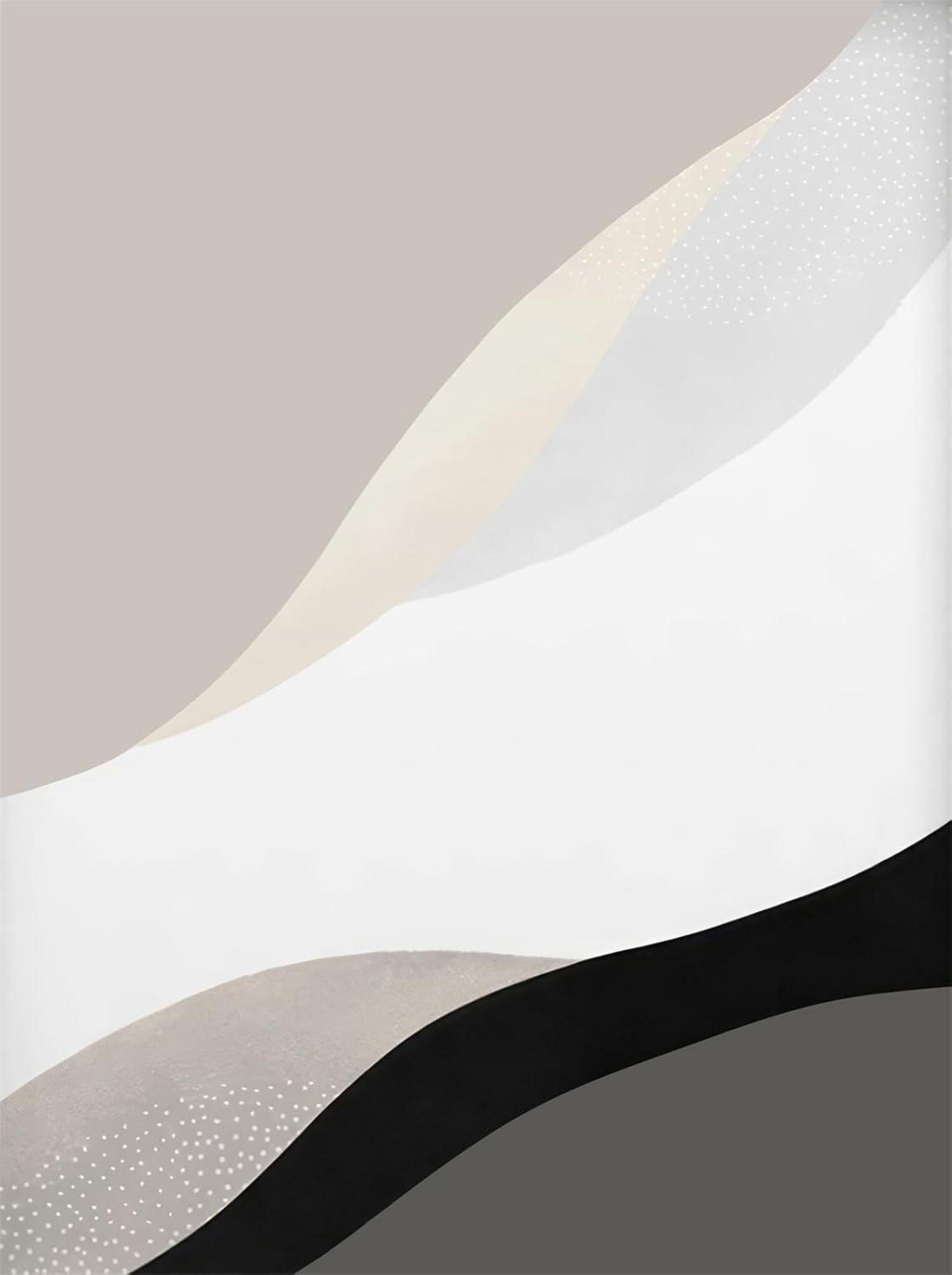 3-teiliges Premium Poster Set Schwarz Beige Abstrakt Moderne Kunst 30x40cm