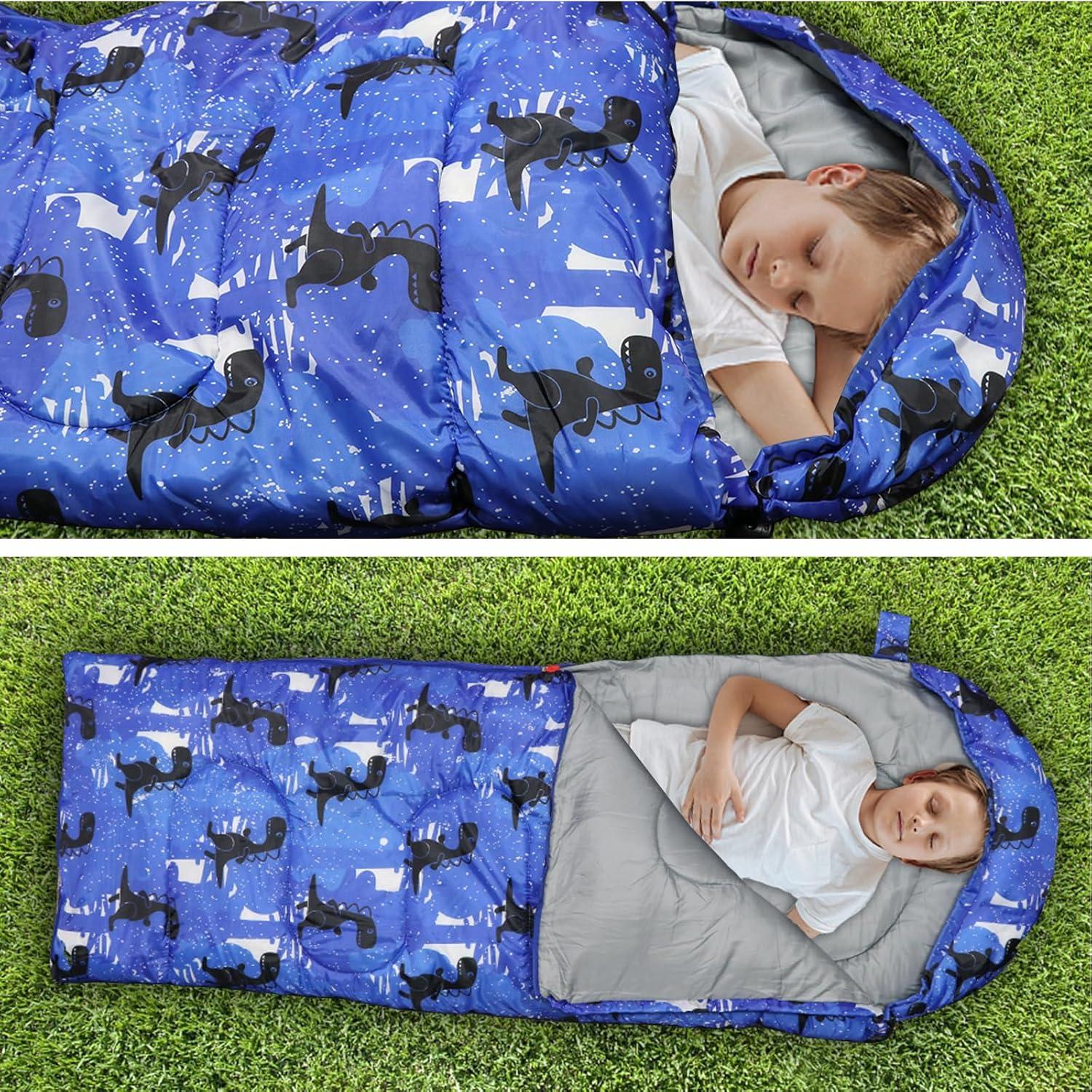 Kinder Camping Schlafsack 3 Jahreszeiten Tragetasche warm wasserdicht