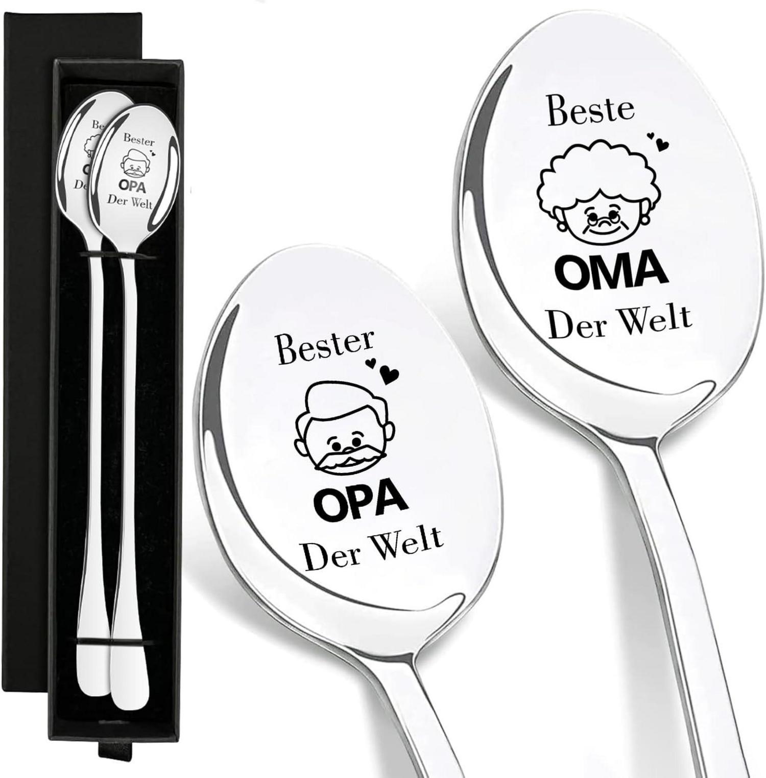 Ostergeschenke Opa Oma Kaffeelöffel Gravur 2 Stücke - Beste Opa Oma Der Welt