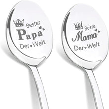 Geschenke Mama Papa Kaffeelöffel Gravur Set 2 Stücke