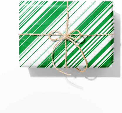 Geschenkpapier Set 3 Rollen grün Muster Hochwertig 43cm x 3m