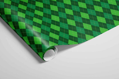 Grünes Geschenkpapier Set 3 Rollen - Hochwertige Designs 43cm x 3m