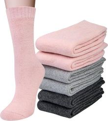 6er Pack Wollsocken Damen Winter Thermosocken Geschenk 36-41