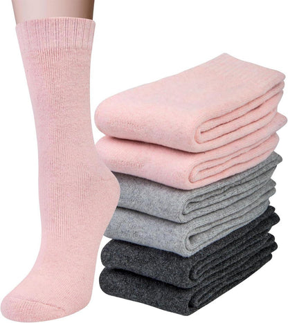 6er Pack Wollsocken Damen Winter Thermosocken Geschenk 36-41