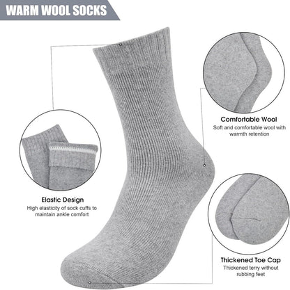 6er Pack Wollsocken Damen Winter Thermosocken Geschenk 36-41