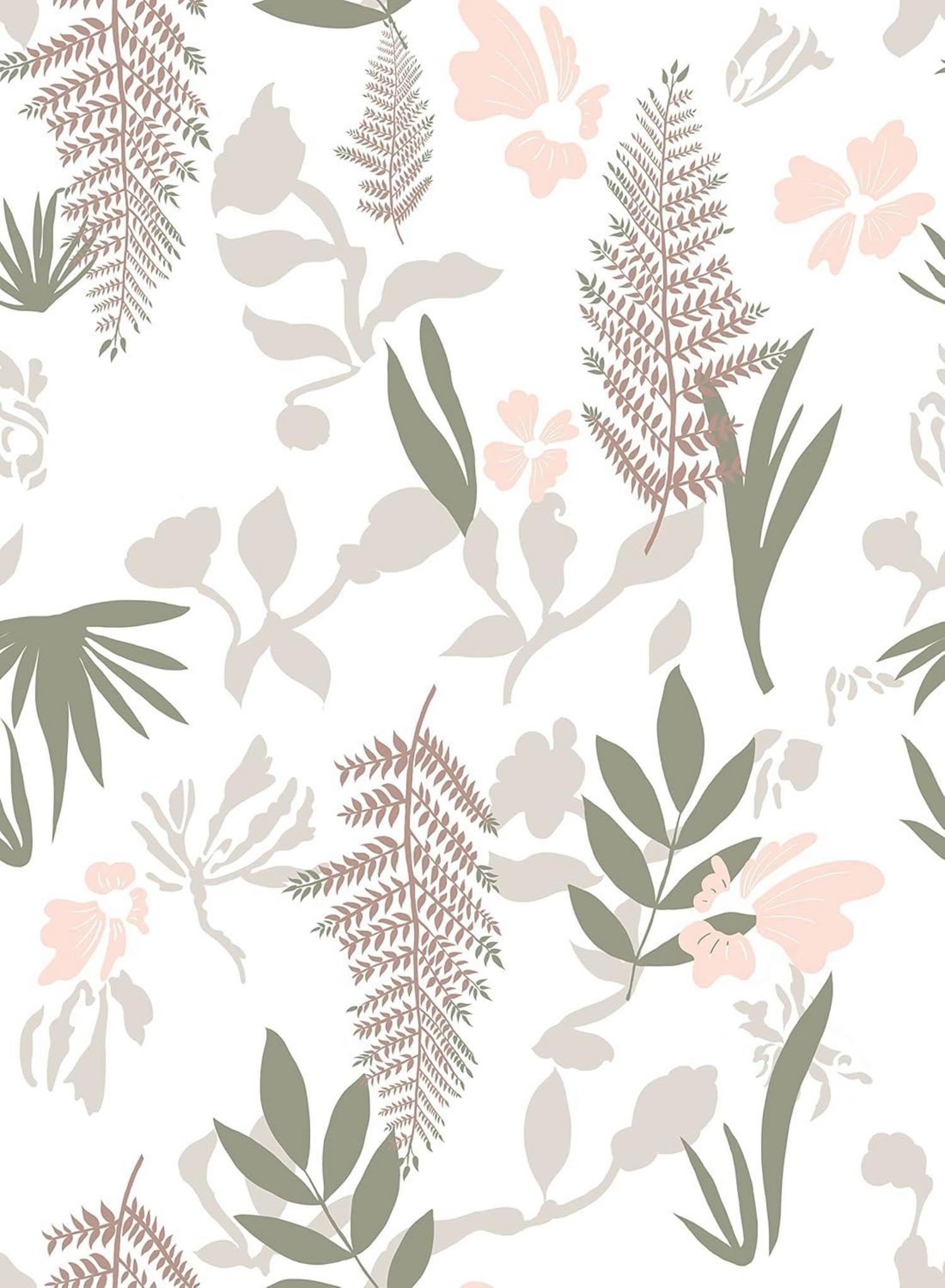 Selbstklebende Tapete Blumenmuster PVC Vintage Holzoptik 44cm x 1000cm