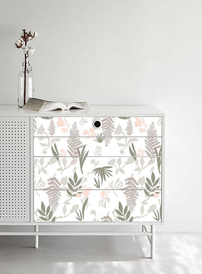 Selbstklebende Tapete Blume Möbelfolie PVC Vintage Holz 44cm x 10m