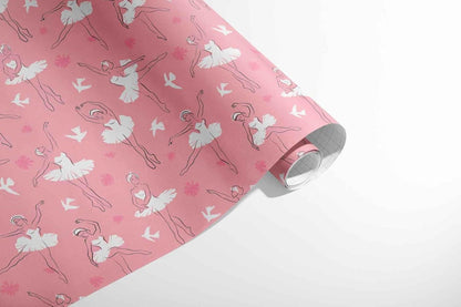 Geschenkpapier Set 3 Rollen Rosa Mädchen Geburtstag 43cm x 3m