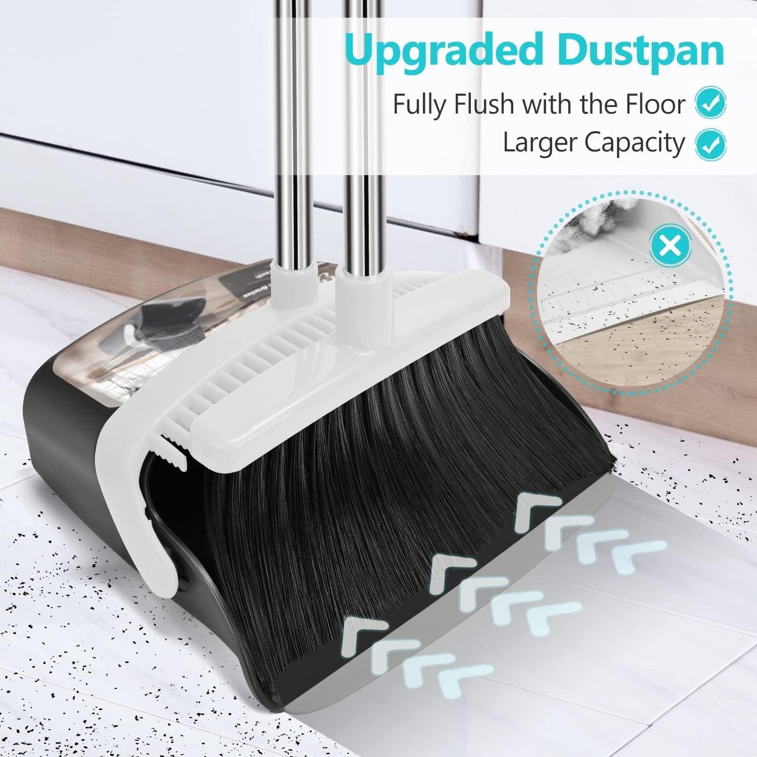 Besen und Kehrschaufel Combo mit 137cm langem Griff